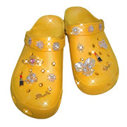 Fashion slippers with rhinestone designs